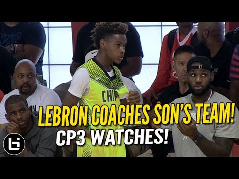 LeBron James Coaches Son LeBron Jr. as CP3 Watches Full highlights 