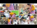 मंदिर से किचन तक का सारा बर्तन धो दिए आज 😚 | House Cleaning Vlog Indian Saree 💖 | clean #housewife