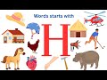 H letter words |words starts with H letter @Rabbitkids716 #kidslearning #preschool #toddlers