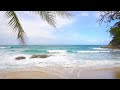 4K UHD Ocean Waves Crashing on Beach and Rocks  | White Noise for Relaxation, Study & Sleep