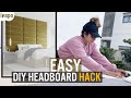 EASY DIY HEADBOARD TUTORIAL - How to make velvet headboard hack