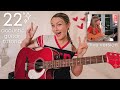 Taylor Swift 22 Guitar Tutorial NO CAPO (Acoustic Live Version) RED // Nena Shelby