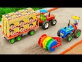 Diy tractor mini Bulldozer to making concrete road | Construction Vehicles, Road Roller #23