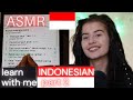 ASMR learn INDONESIAN with me PART 2 / Indonesian 🇮🇩 for beginners (soft spoken)