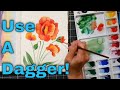 How to Use a Dagger Brush for Watercolor // Beginner Basics // Poppy Flower Tutorial