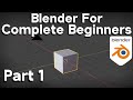 Part 1-Blender Beginner Tutorial (Basic Navigation, Shortcut Keys)