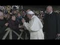 Pope Francis slaps woman's hand who grabbed him: raw video
