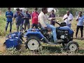 swaraj 12hp tractor demo on dry land performance
