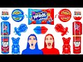 Red Food vs Blue Food Color Challenge #2 by TeenChallenge