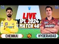 Live CSK  Vs SRH 46th T20 Match | Cricket Match Today | SRH vs CSK live 1st innings #ipllive