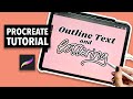 How to Outline Lettering in Procreate with a Unique Brush Pack