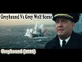 Greyhound Vs Grey Wolf Scene - Greyhound (2020)