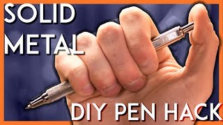 HACKING a SOLID METAL Pen?! - The Zebra F-701 EDC Hack