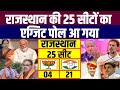 2024 : राजस्थान की पूरी 25 लोकसभा सीटों का एग्जिट पोल आ गया Lok Sabha Election 2024 Opinion poll
