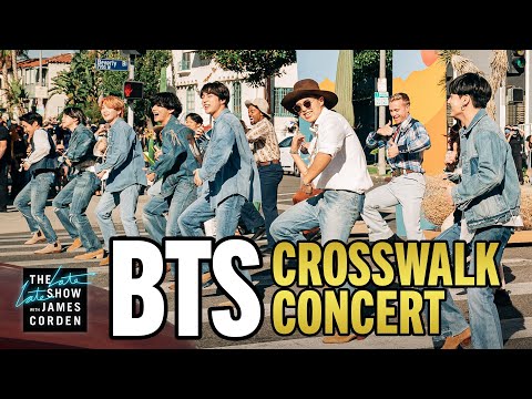 BTS Performs a Concert in the Crosswalk
