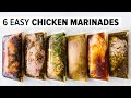 6 EASY CHICKEN MARINADES | amazing chicken breast recipe + freezer friendly meal prep