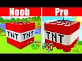 Mikey Family vs JJ Family - NOOB vs PRO : TNT House Build Battle Challenge in Minecraft (Maizen)