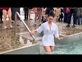 Beautiful Ladies ❤️on Orthodox Epiphany bathing -7 °C 🥶 2022
