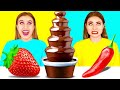 Desafío De Fuente De Chocolate | Come Solo Dulce 24 horas por BaRaDa Challenge