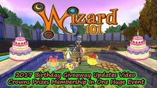 Wizard101 Birthday Giveaway Update Vid Free Crowns Items Membership