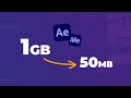 Export HD Videos with Small File Size - After Effects