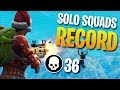 36 KILLS SOLO vs. SQUADS Personal Record (Fortnite Battle Royale)