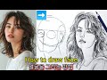Learn to draw a Woman Portrait / drawing Practice