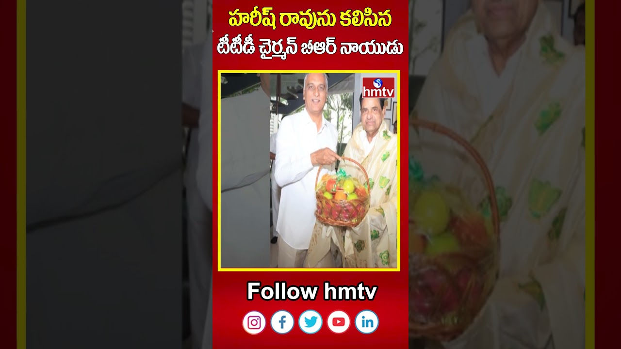 హరీష్ రావును కలిసిన టీటీడీ చైర్మన్ బీఆర్ నాయుడు | Harish Rao | hmtv