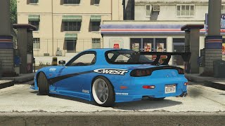 GTA 5 - Drifting To The Gas Station (Mazda RX7 Drift Montage)