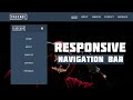 Responsive Navigation Menu Bar using HTML & CSS | CSS Media Query