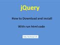 jQuery : How to download and install in windows 10 .