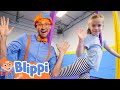 Blippi Learns Circus Tricks - Trampoline! | Blippi - Kids Playground | Educational Videos for Kids