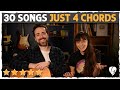 Top 30 Easy Guitar Songs - ONLY 4 Chords (G Em C D)!