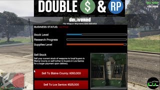 GTA 5 Gunrunning Double $ (Selling SOLO Stock From Bunker $600,000 every 3.5 Hours!)