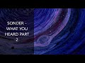 SONDER - WHAT YOU HEARD (last part)