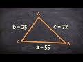 How to apply the law of cosines with no angles given