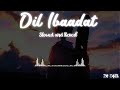 Dil Ibaadat song Slowed and Reverb | ZR Music lyrics