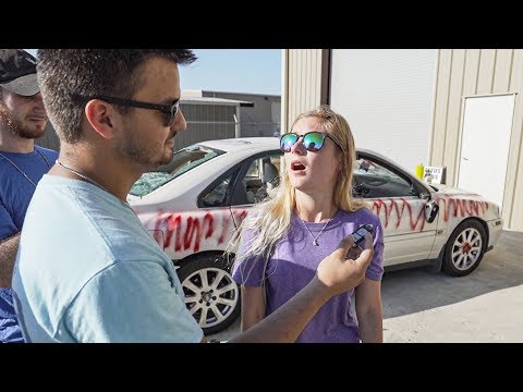 Destroying My Girlfriend s Car and Surprising Her With a New One 