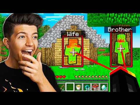 TROLLING MY WIFE AND LITTLE BROTHER WITH MINECRAFT HACKS IN HIDE AND SEEK 
