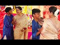 Kajol Devgan Cute Moment with Son Yug Devgan at North Bombay Sarbojanin Durga Puja 2023