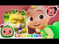 Wheels on the Bus 🚍 | Cocomelon Animal Time 🐷 | 🔤 Subtitled Sing Along Songs | Cartoons for Kids