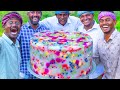 FRUIT JELLY CAKE | Colorful Healthy Fruit Jelly Cake Recipe Making in Village | Agar Agar Jelly