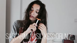 EVDE SAÇLARIMI NASIL KESİYORUM? | Katlı Saç Kesimi!