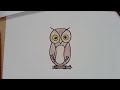 How to draw an Owl in a simple way.