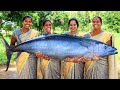 25 KG KING VANJARAM FISH BIRYANI | Spanish Seer Fish Biryani Recipe Cooking in Village #villagebabys