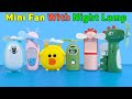 Mini Fan With Night Lamp, Water Spray Function Portable USB Rechargeable | Unboxing And Review