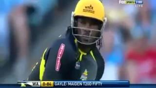 Chris Gayle Hits 32 In One Over in Big Bash League
