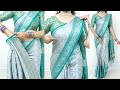 Easy step by step saree draping with perfect pleats for beginners | saree draping tutorial