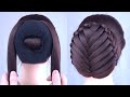 10 Easy And Beautiful Bun Hairstyles With 1 Donut | Simple Braided Bun Hairstyle For Ladies - Part 1