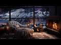 💤 Nighttime Coziness: Fireplace Ambience with a Subtle Warm Backdrop